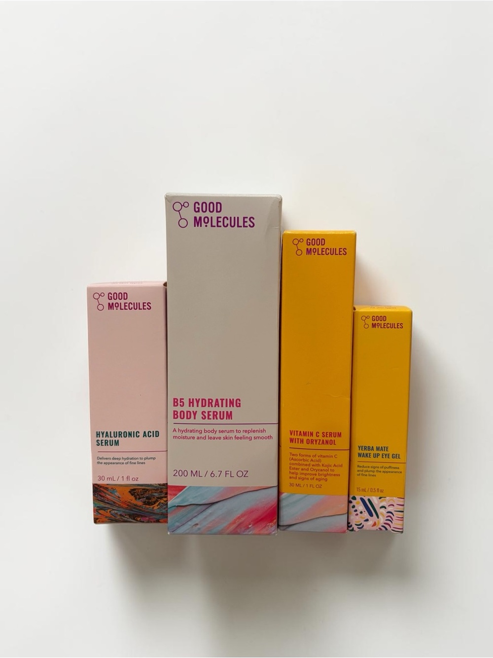 Good Molecules Skincare Set - Pink, Beige, Yellow